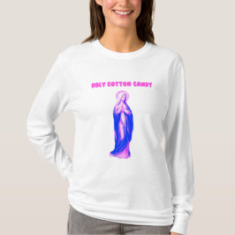 Camiseta Holy Cotton Candy Vierge Marie Rose et Bleue