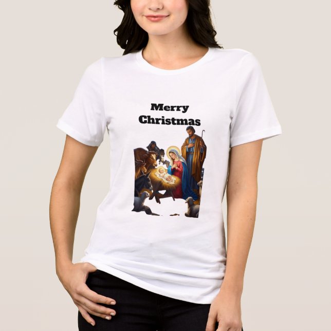 Camiseta Holy Night of Peace The Nativity Glow Silent Night (Frente)