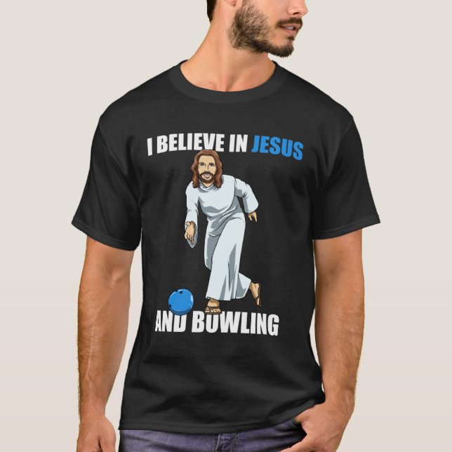 Camiseta Holy Strike  Bowling Jesus  1 (Frente)