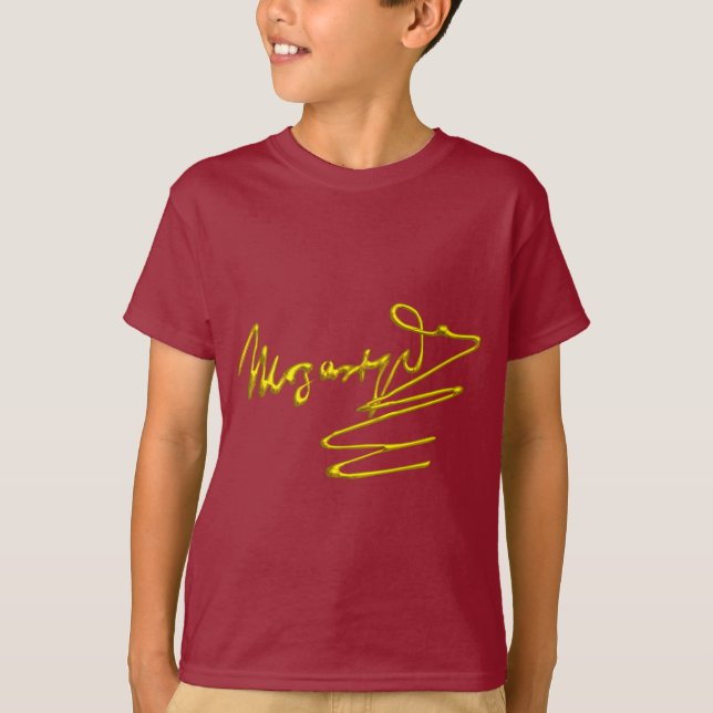 Camiseta HOMAGE TO MOZART 3D Assinatura Dourada do Composit (Frente)