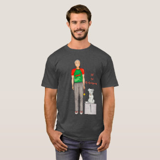 Camiseta Hombre con su perro ganando medalla
