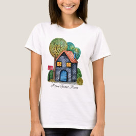 Camiseta Home Art Bonito De Aquarela