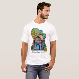 Camiseta Home Art Bonito De Aquarela