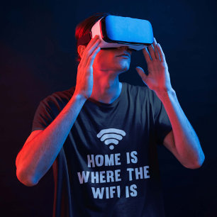 Camiseta Home É Onde O Wifi Está