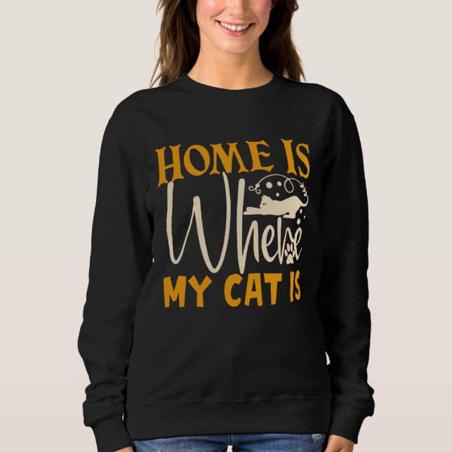 Camiseta Home Is Where My Cat Is (Frente)