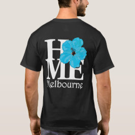 Camiseta HOME Melbourne Blue Hibiscus (impressão traseira)