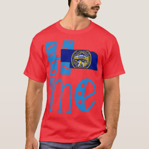 Camiseta Home Nebraska em Arte Block Letters