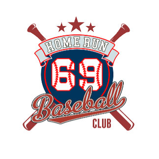 Camiseta Home Run 69 Tee Gráfico Engraçado do Clube Basebal