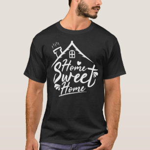 Camiseta Home Sweet Home House Proprietário de Cute Cote De