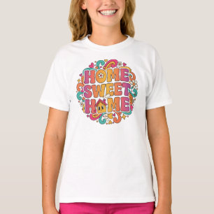 Camiseta Home Sweet Home - Letra Bubble Retroativa