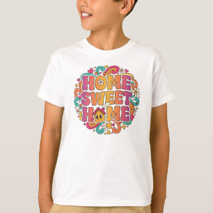Camiseta Home Sweet Home - Letra Bubble Retroativa Design
