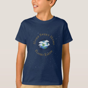 Camiseta "Home Sweet Home Planet Earth" Mundo entre estrela