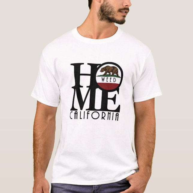 Camiseta HOME Weed California (impressão da frente) (Frente)