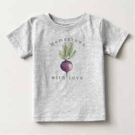 Camiseta Homegrown com amor | Beterraba | Veggie orgânica