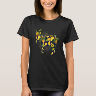 Camiseta Homem-Abacaxi-Cabra-Havaiana Impressão