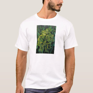 Camiseta Homem-abstrato e Arte Geométrica Do Esqueleto