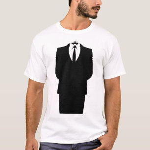 Camiseta homem anónimo do terno