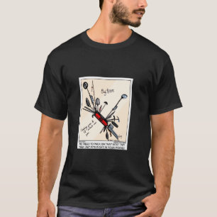 Camiseta Homem ao Ar Livre Faca de Bolso Ferramenta Multius