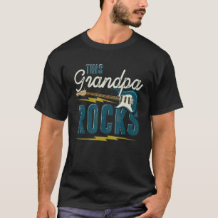Camiseta Homem Aposentado Baixista Avô Músico