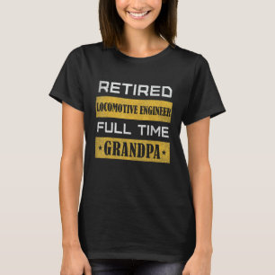 Camiseta Homem Aposentado Engenheiro de Locomotiva Tempo In