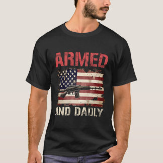 Camiseta Homem Armado E Mortal Padre Para A Usa Dia de os p