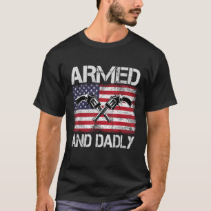 Camiseta Homem armado e terrivelmente engraçado Pai Mortal