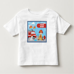 Camiseta Homem-Arte de Cartoon do Little Boy com Nome