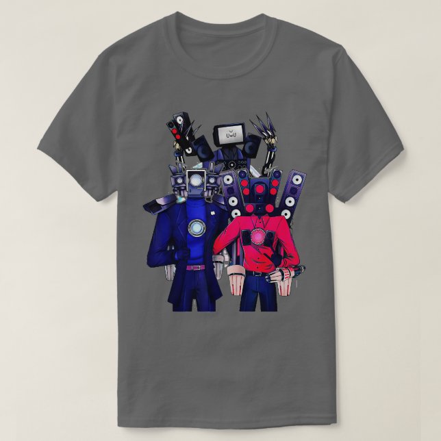 Camiseta Homem-Auto-falante da TV Kawai, homem da Câmara do (Frente do Design)