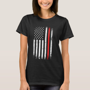 Camiseta Homem-Bandeira Americano, Homem-Bombeiro Orgulhoso