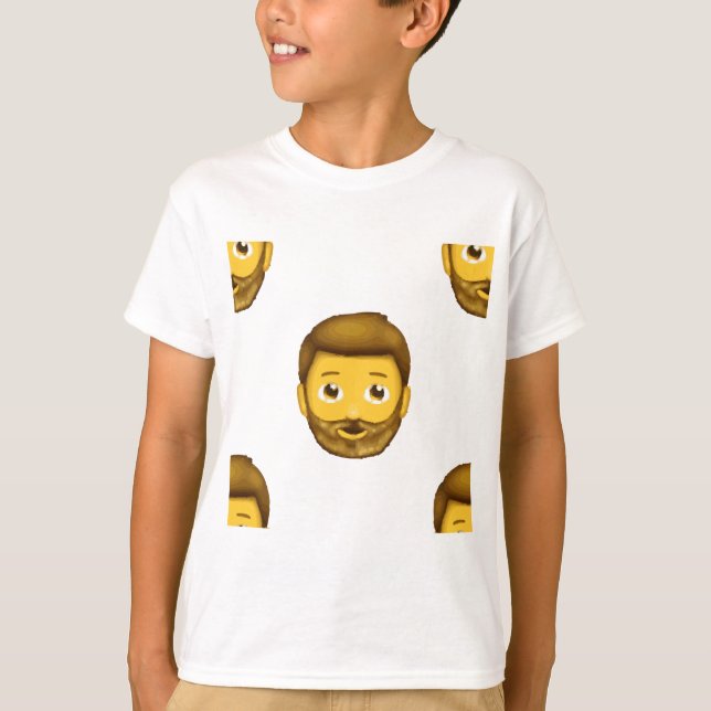 Camiseta homem barbudo emoji (Frente)