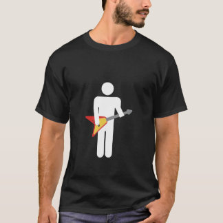 Camiseta Homem branco da guitarra