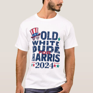 Camiseta Homem Branco Para Kamala-harris Primeiro President