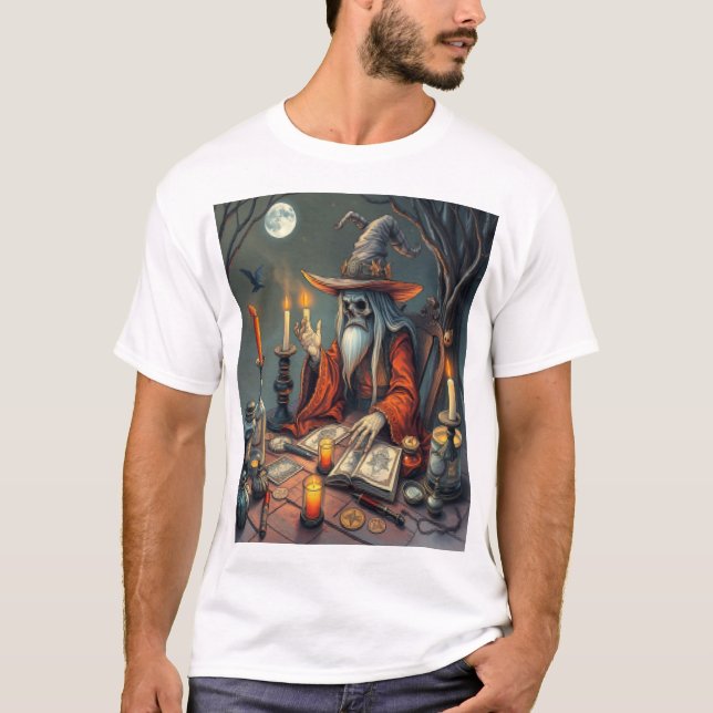 Camiseta Homem-bruxa mágico (Frente)
