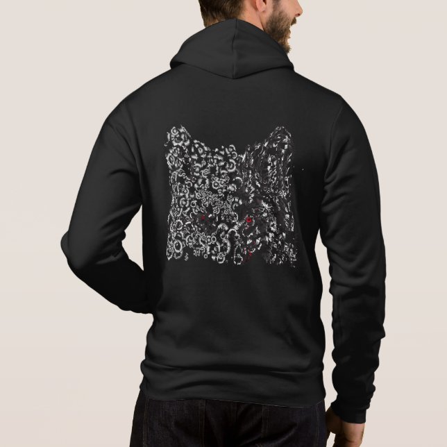 Camiseta homem cinza lobo (Verso)