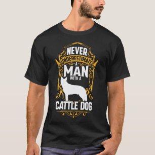 Camiseta Homem com Covinheiro australiano Queensland Heeler