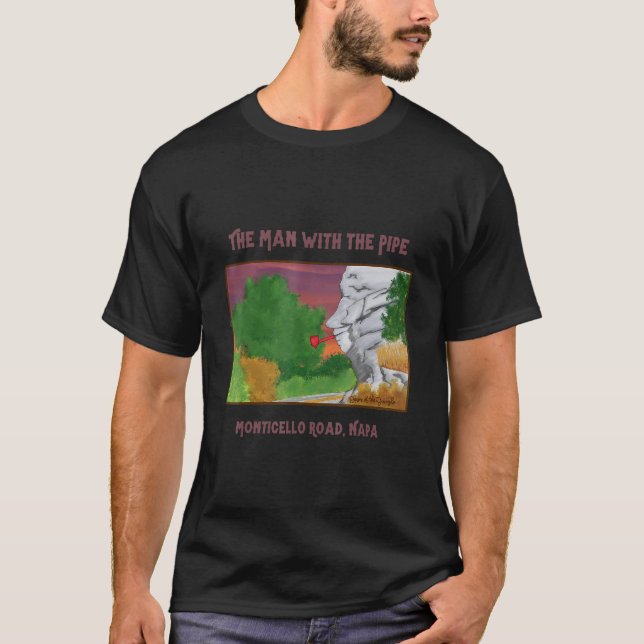 Camiseta Homem Com O Nap De Arte De Napa Vale Do Pipe (Frente)
