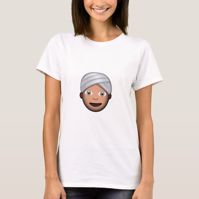 Camiseta Homem com turbante Emoji (Frente)