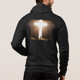Camiseta Homem Correndo pela Cruz Cristã Brilhante de Jesu