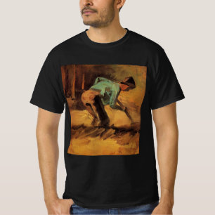Camiseta Homem curvado com bengala, pá por Vincent van Gogh