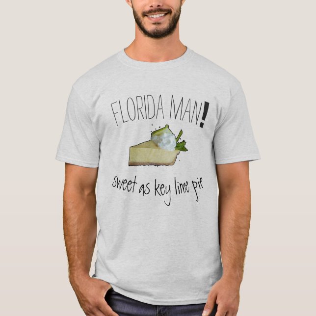 Camiseta Homem da Flórida, doce como tarte-chave do limão,  (Frente)