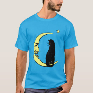 Camiseta Homem da Lua e Gato Francês Antigo