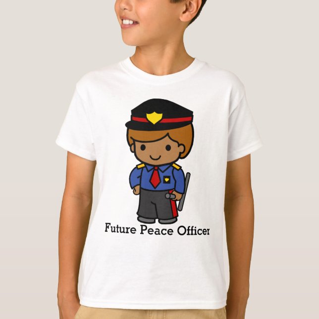 Camiseta Homem da Polícia Bonita com bastão (Frente)