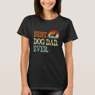 Camiseta Homem Dachshund Melhor Pai de Cachorro de Todos os