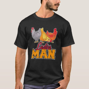 Camiseta Homem das Damas Pai de Frango Fazendeiro de Fran