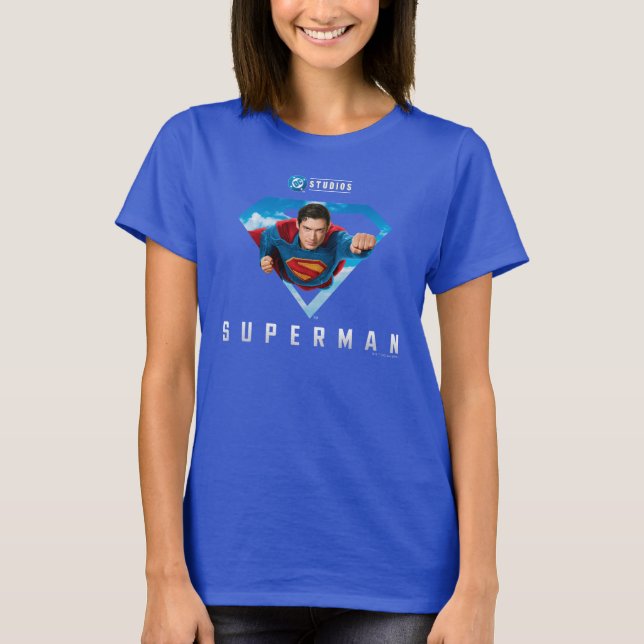 Camiseta Homem de Aço em Voo (Frente)
