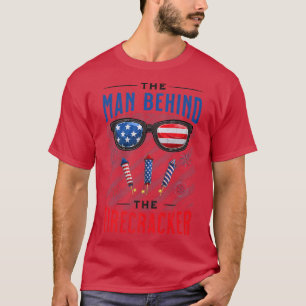 Camiseta Homem de Anunciante de Gravidez de 4 de julho atrá