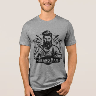 Camiseta Homem de Barba Cozinhando