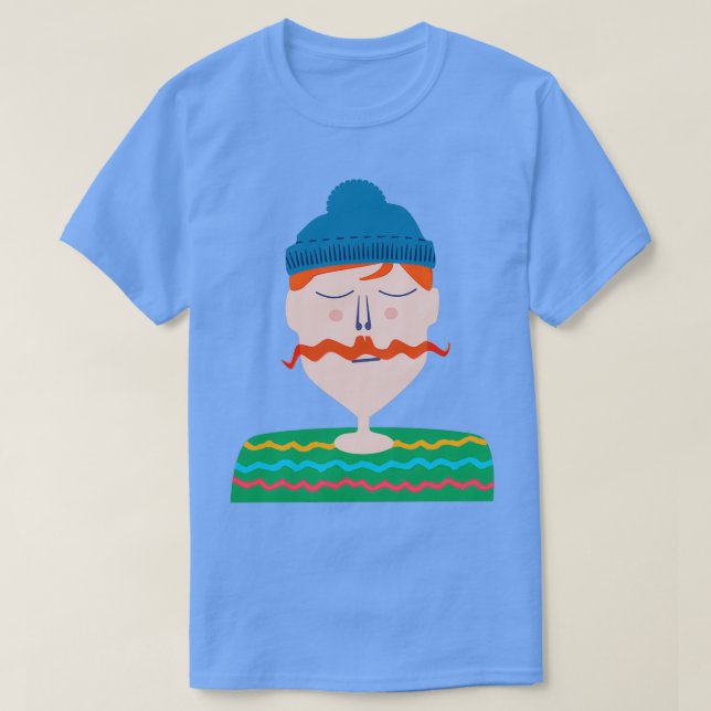Camiseta Homem de bigode (Frente do Design)