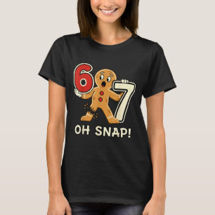 Camiseta Homem de Biscoito de Gengibre Engraçado 67 Seis Se