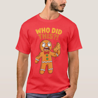 Camiseta Homem de Biscoito de Gengibre Engraçado que Fez se